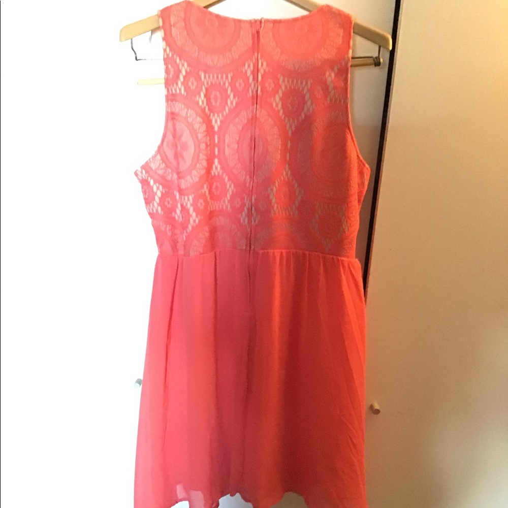 🌟🌟🌟Plus 1X Lace Peach/Pink Plus Size Dress
